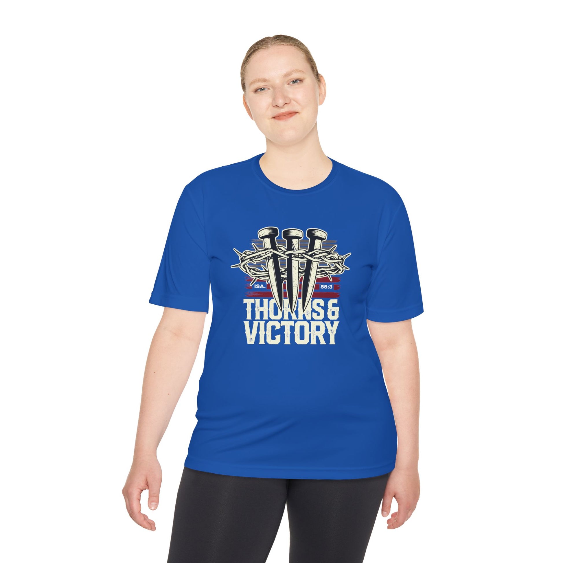 "Thorns & Victory"  Unisex Moisture Wicking Tee - The Shield of Light
