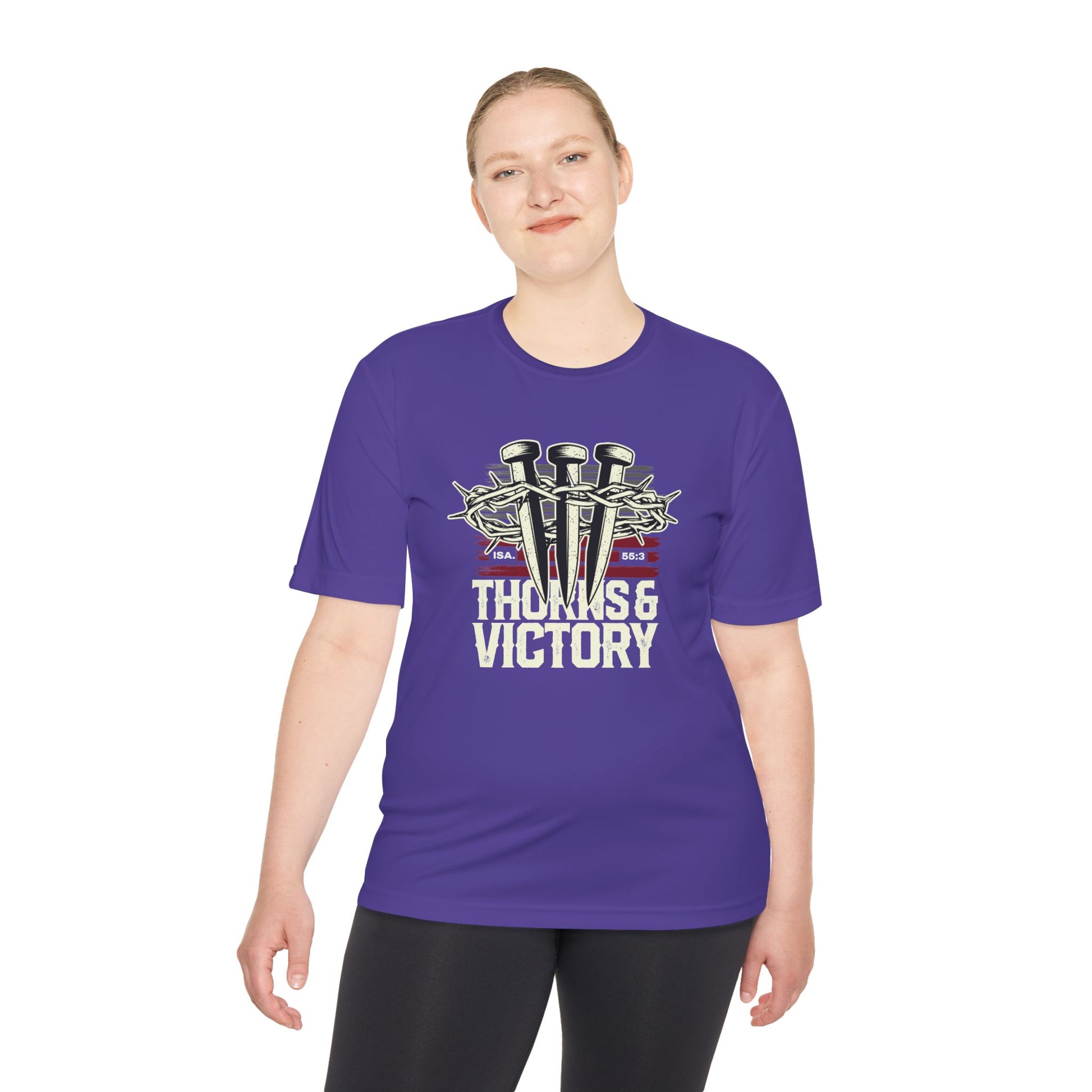 "Thorns & Victory"  Unisex Moisture Wicking Tee - The Shield of Light