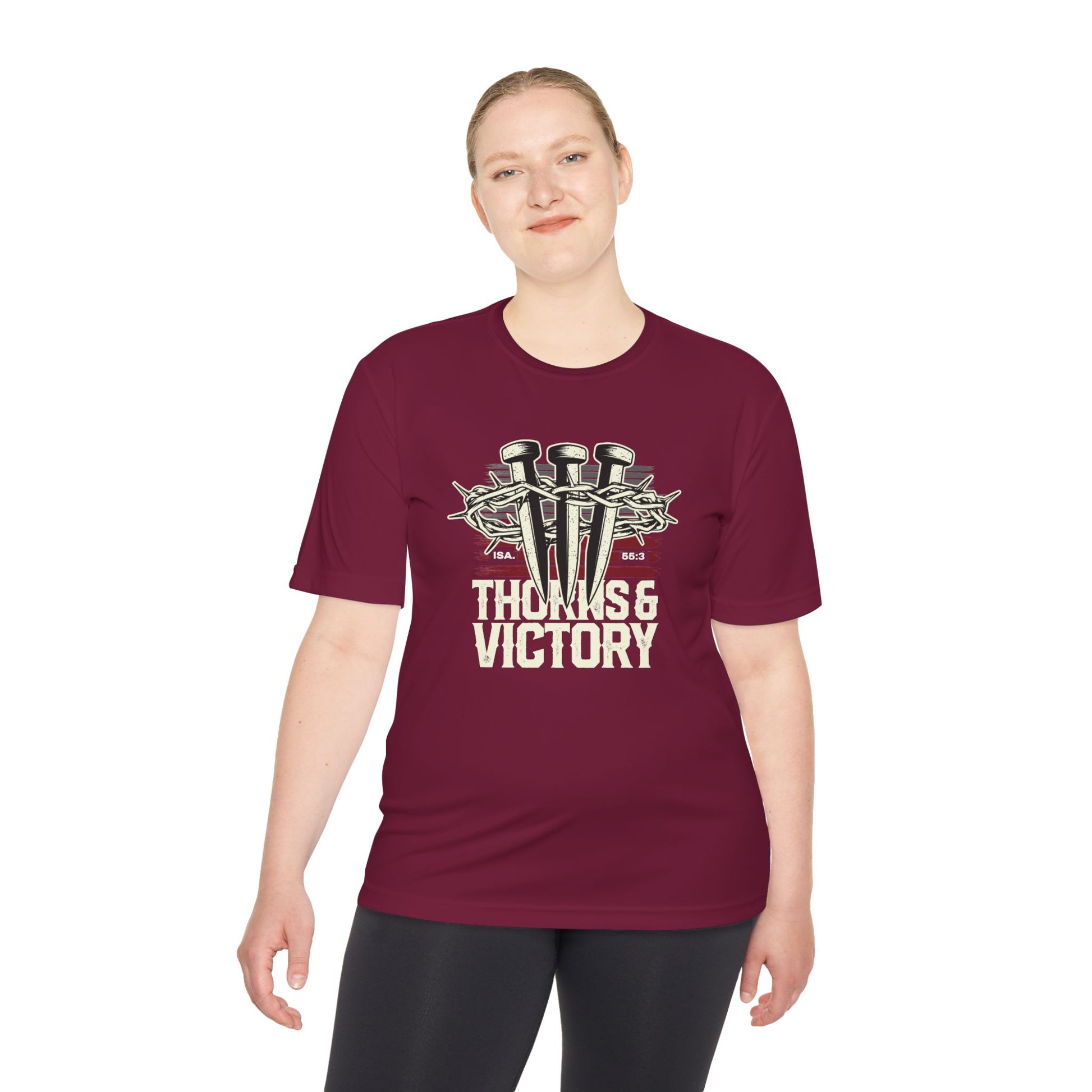 "Thorns & Victory"  Unisex Moisture Wicking Tee - The Shield of Light