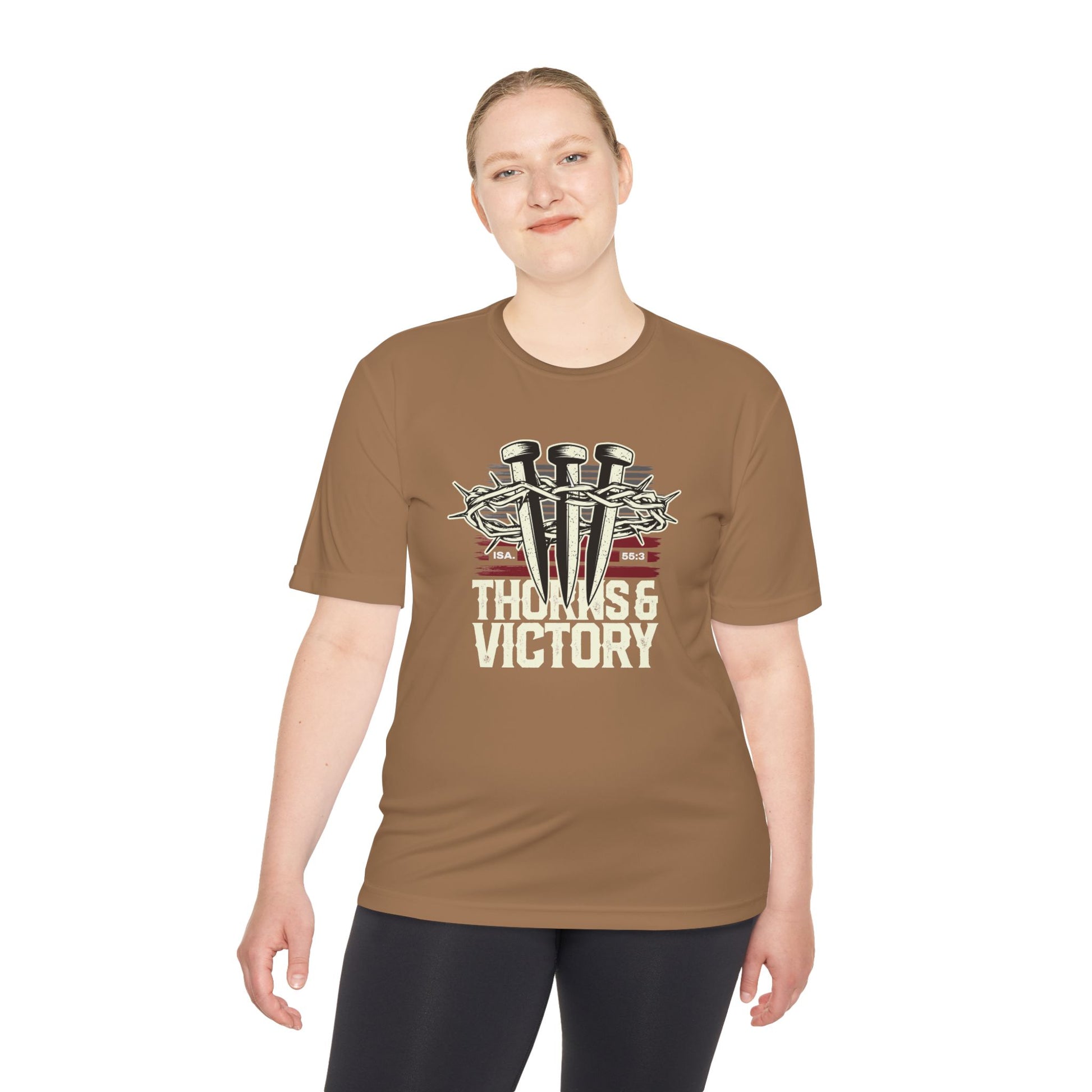 "Thorns & Victory"  Unisex Moisture Wicking Tee - The Shield of Light