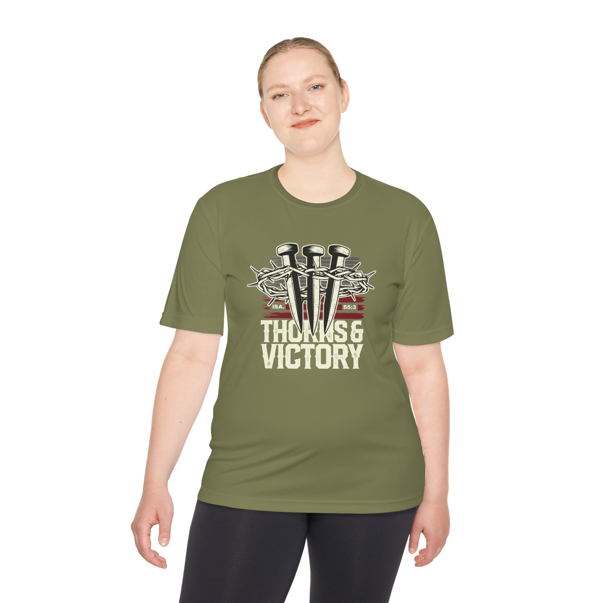 "Thorns & Victory"  Unisex Moisture Wicking Tee - The Shield of Light