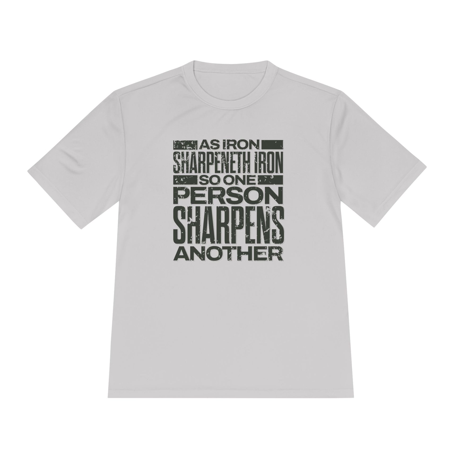 "As Iron Sharpeneth Iron So One Person Sharpens Another" Unisex Moisture Wicking Tee - The Shield of Light