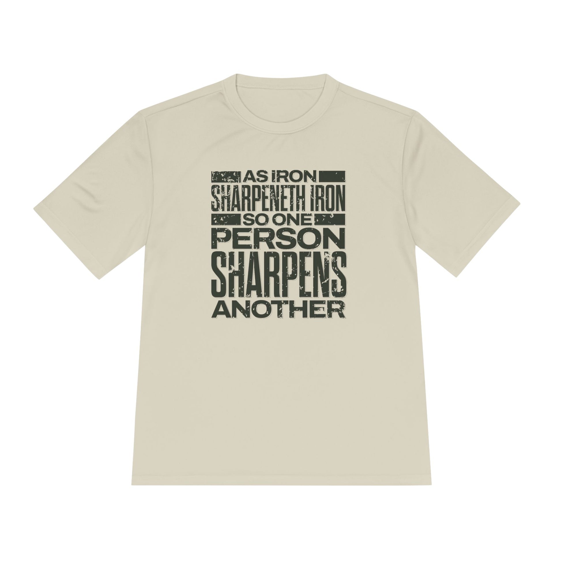 "As Iron Sharpeneth Iron So One Person Sharpens Another" Unisex Moisture Wicking Tee - The Shield of Light