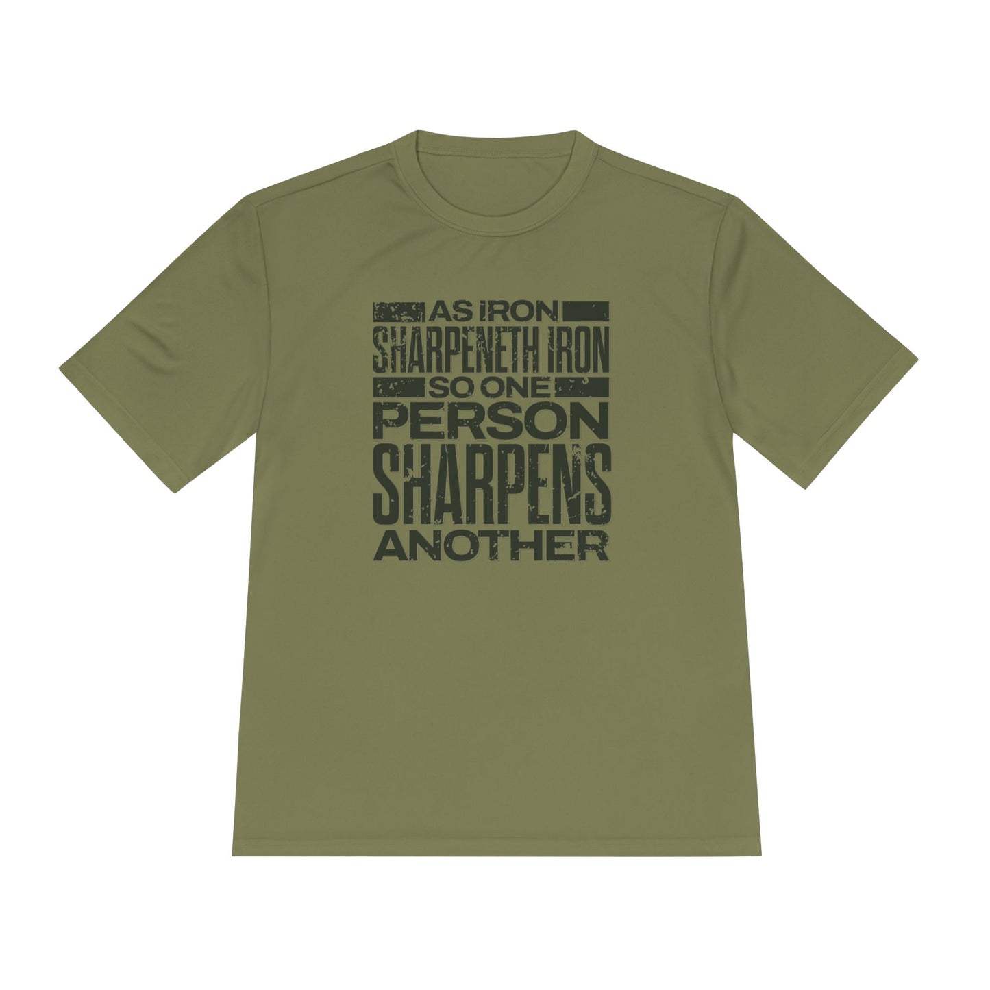 "As Iron Sharpeneth Iron So One Person Sharpens Another" Unisex Moisture Wicking Tee - The Shield of Light