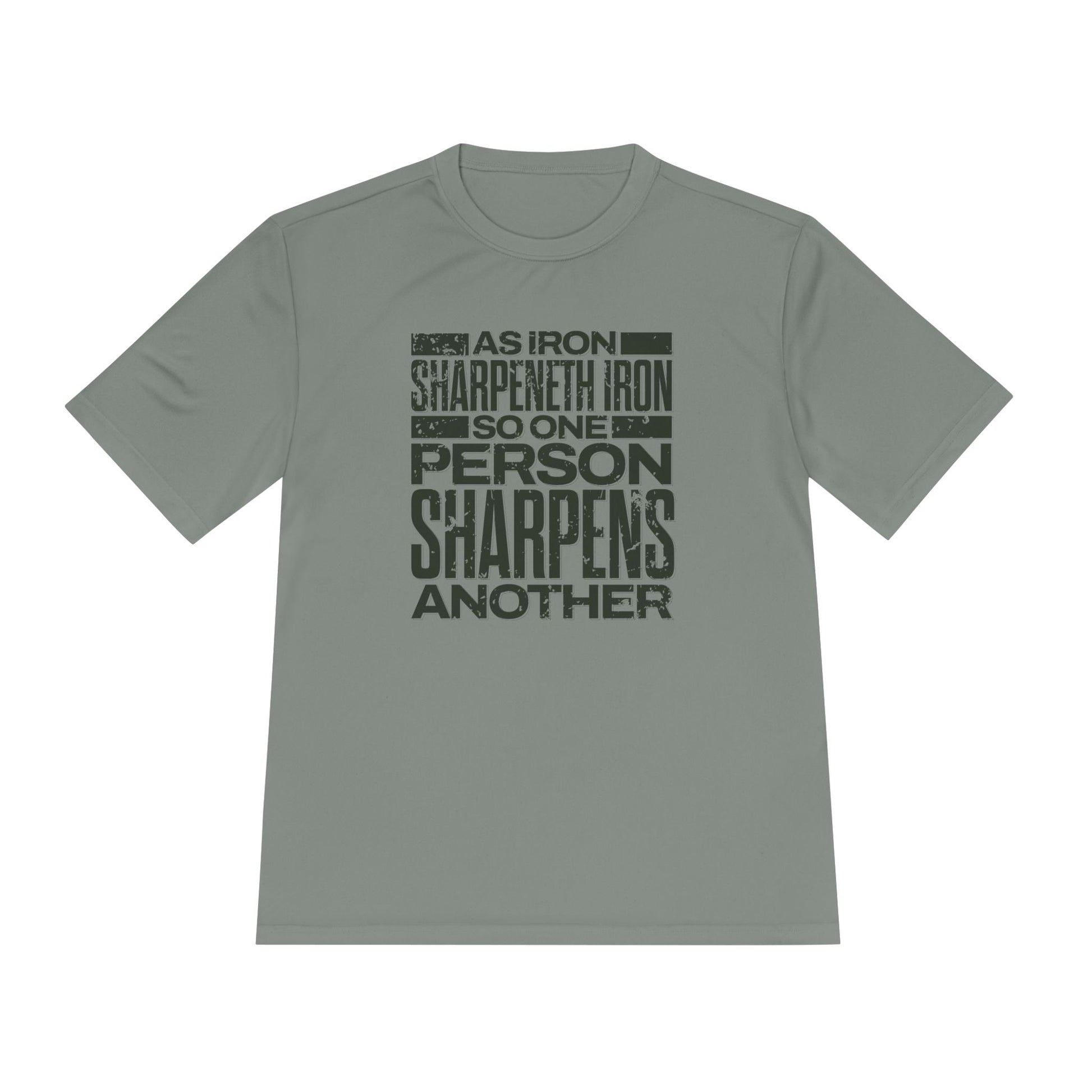 "As Iron Sharpeneth Iron So One Person Sharpens Another" Unisex Moisture Wicking Tee - The Shield of Light