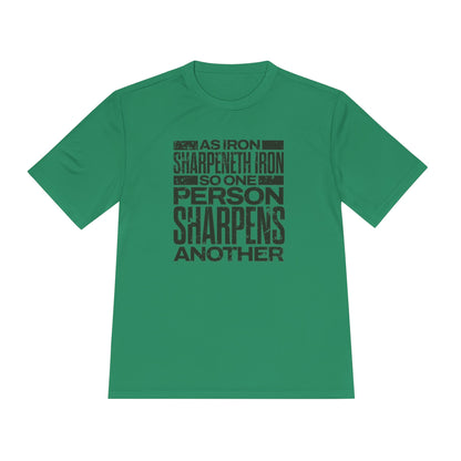 "As Iron Sharpeneth Iron So One Person Sharpens Another" Unisex Moisture Wicking Tee - The Shield of Light