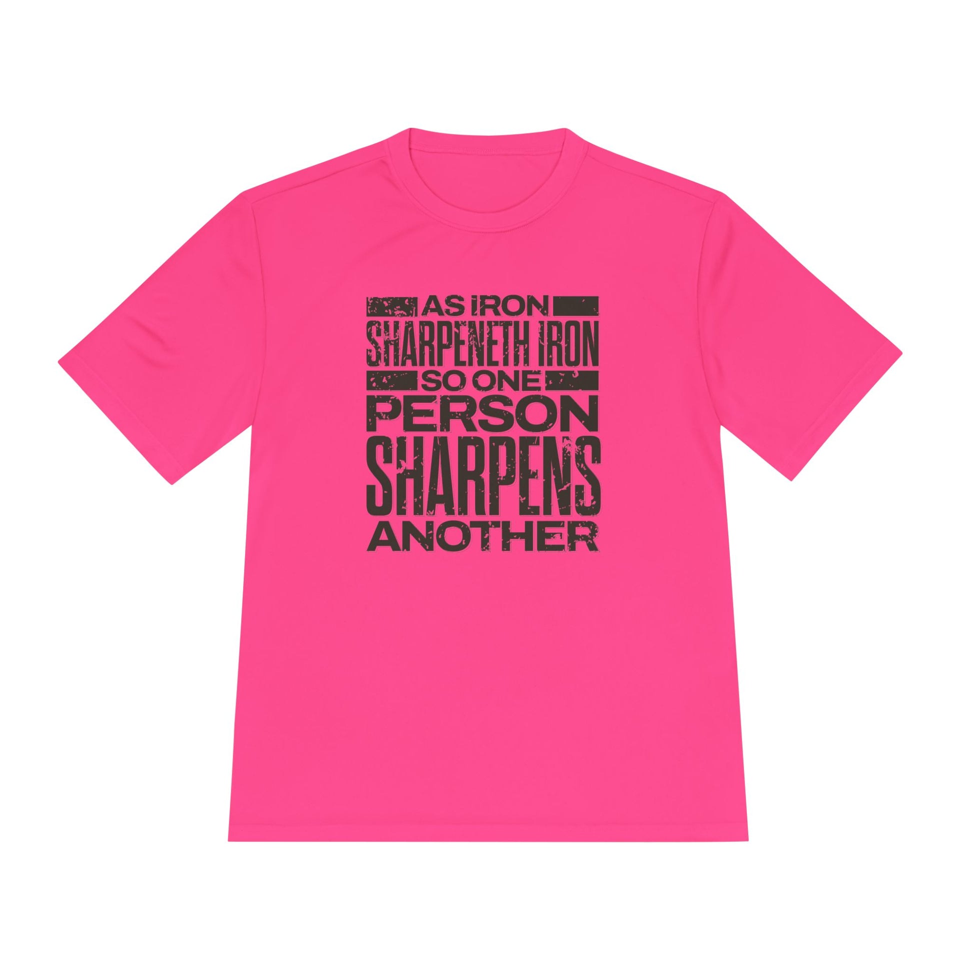 "As Iron Sharpeneth Iron So One Person Sharpens Another" Unisex Moisture Wicking Tee - The Shield of Light