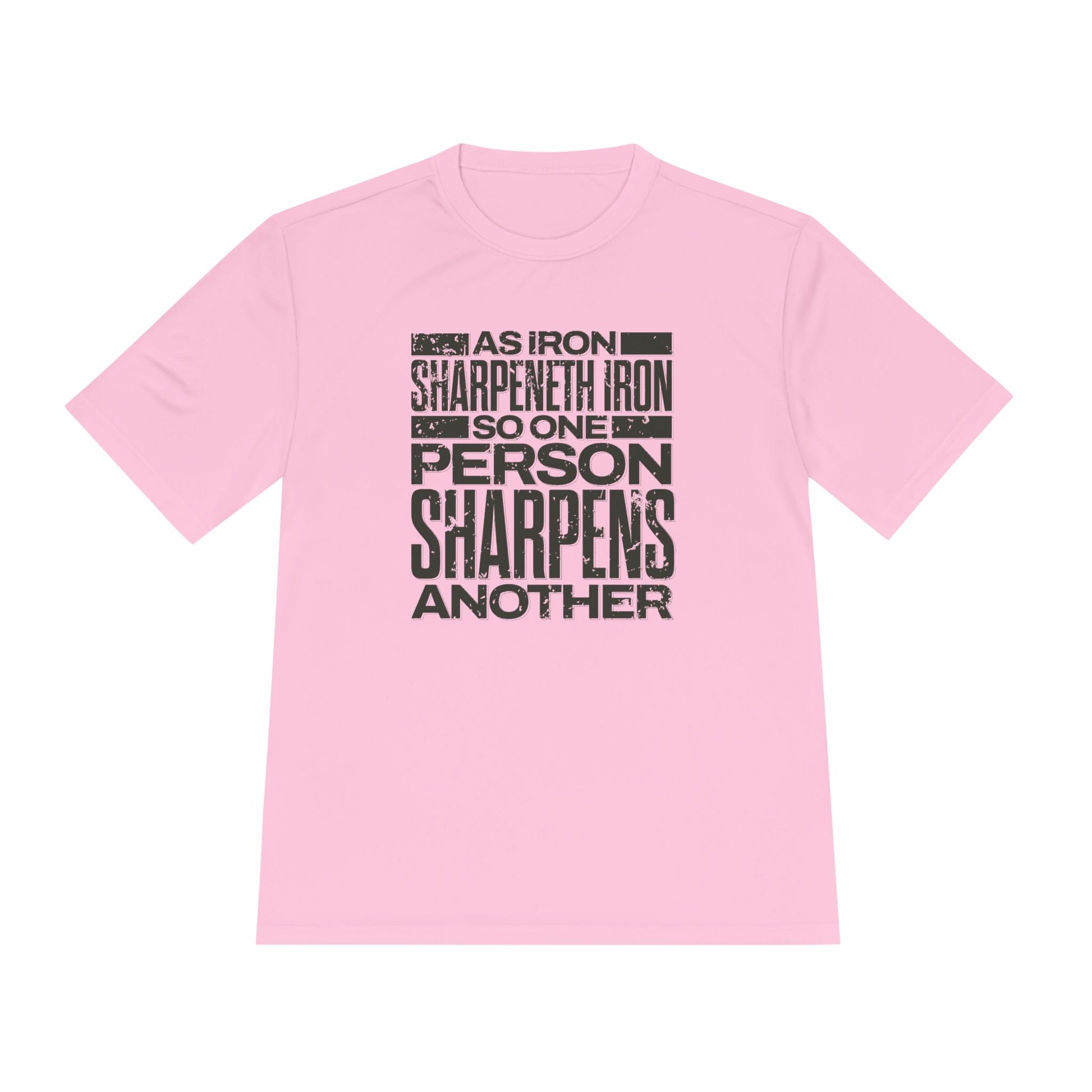 "As Iron Sharpeneth Iron So One Person Sharpens Another" Unisex Moisture Wicking Tee - The Shield of Light