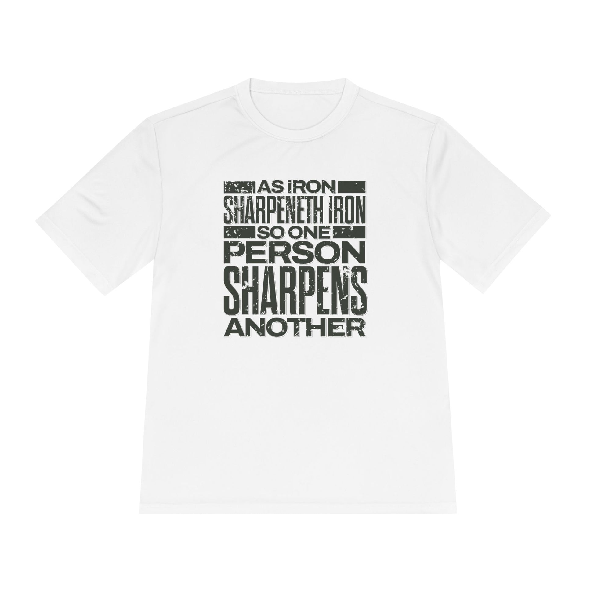"As Iron Sharpeneth Iron So One Person Sharpens Another" Unisex Moisture Wicking Tee - The Shield of Light