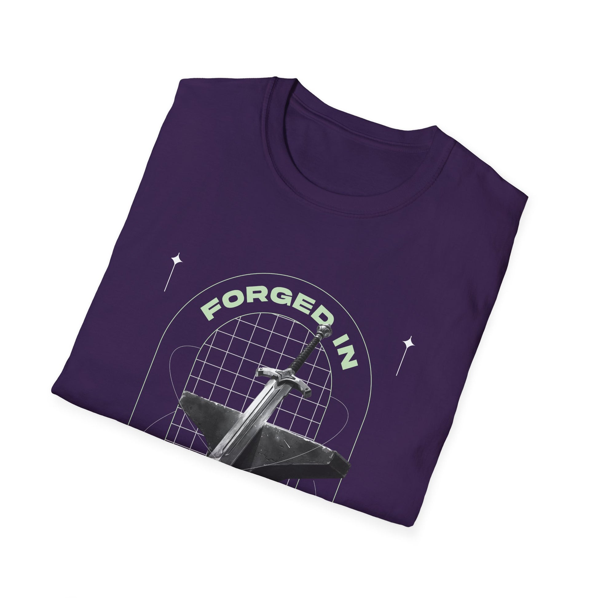 "Forged In Strength" Unisex Softstyle T-Shirt - The Shield of Light