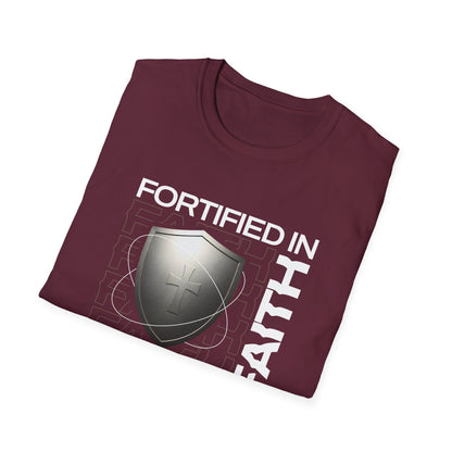 "Fortified In Faith "  Unisex Softstyle T-Shirt - The Shield of Light