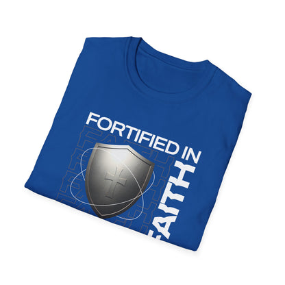 "Fortified In Faith "  Unisex Softstyle T-Shirt - The Shield of Light