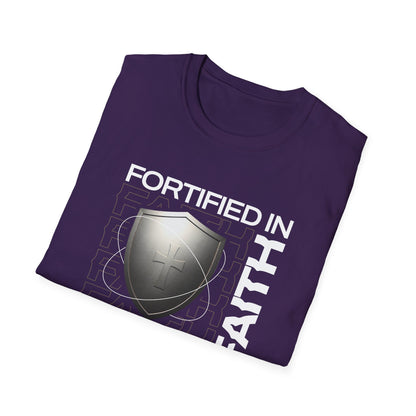 "Fortified In Faith "  Unisex Softstyle T-Shirt - The Shield of Light
