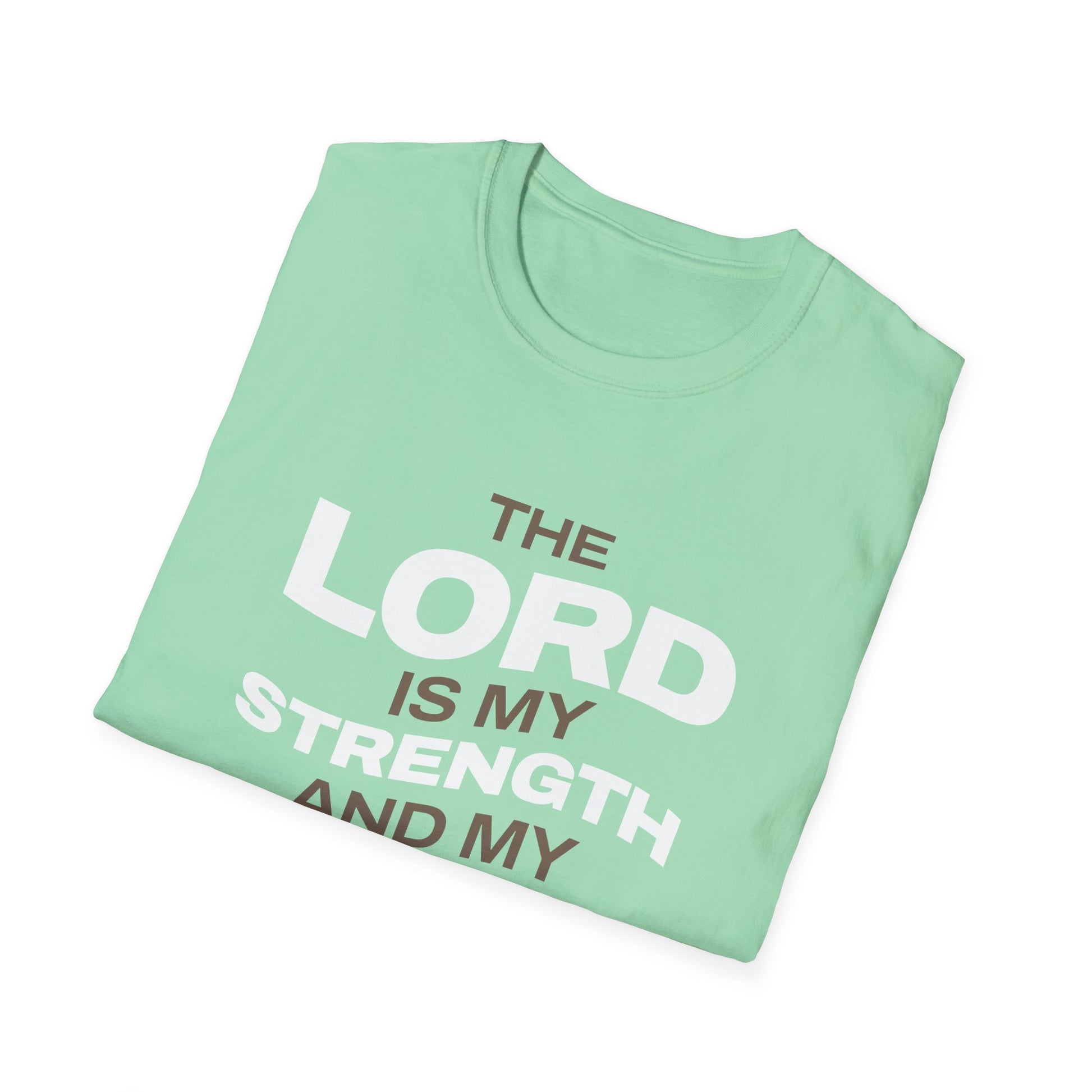"The Lord Is My Strength and My Shield Psalm 28:7" Unisex Softstyle T-Shirt - The Shield of Light