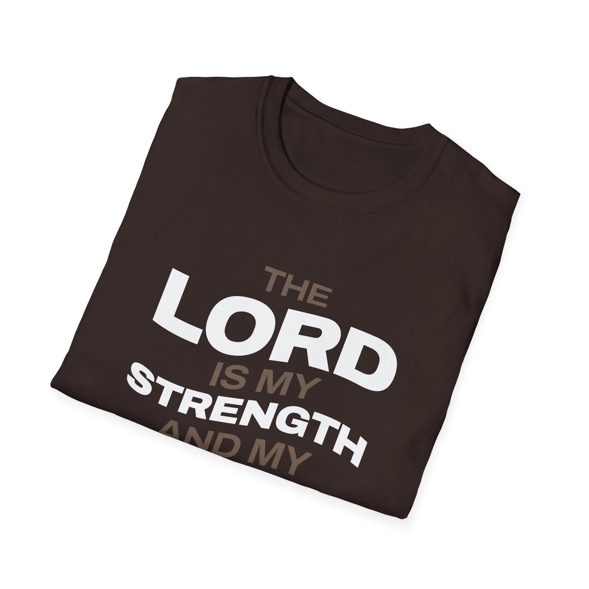 "The Lord Is My Strength and My Shield Psalm 28:7" Unisex Softstyle T-Shirt - The Shield of Light