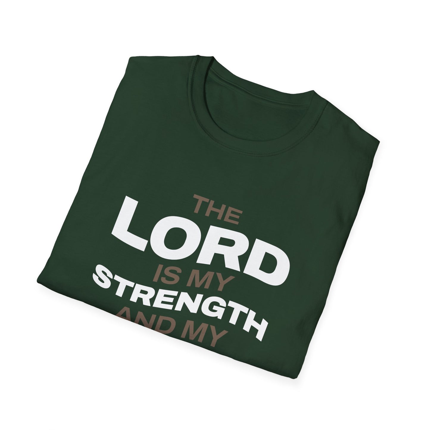 "The Lord Is My Strength and My Shield Psalm 28:7" Unisex Softstyle T-Shirt - The Shield of Light