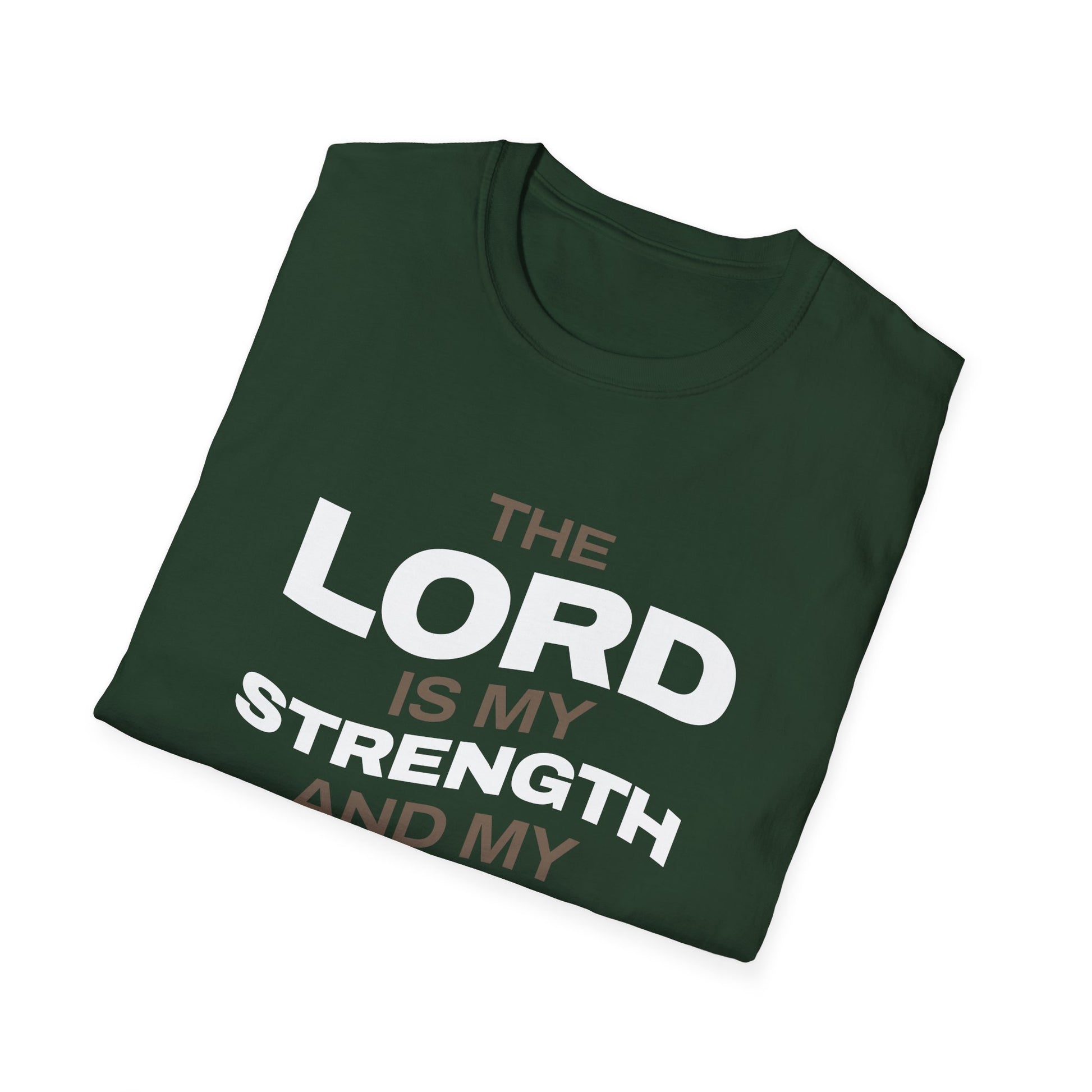 "The Lord Is My Strength and My Shield Psalm 28:7" Unisex Softstyle T-Shirt - The Shield of Light