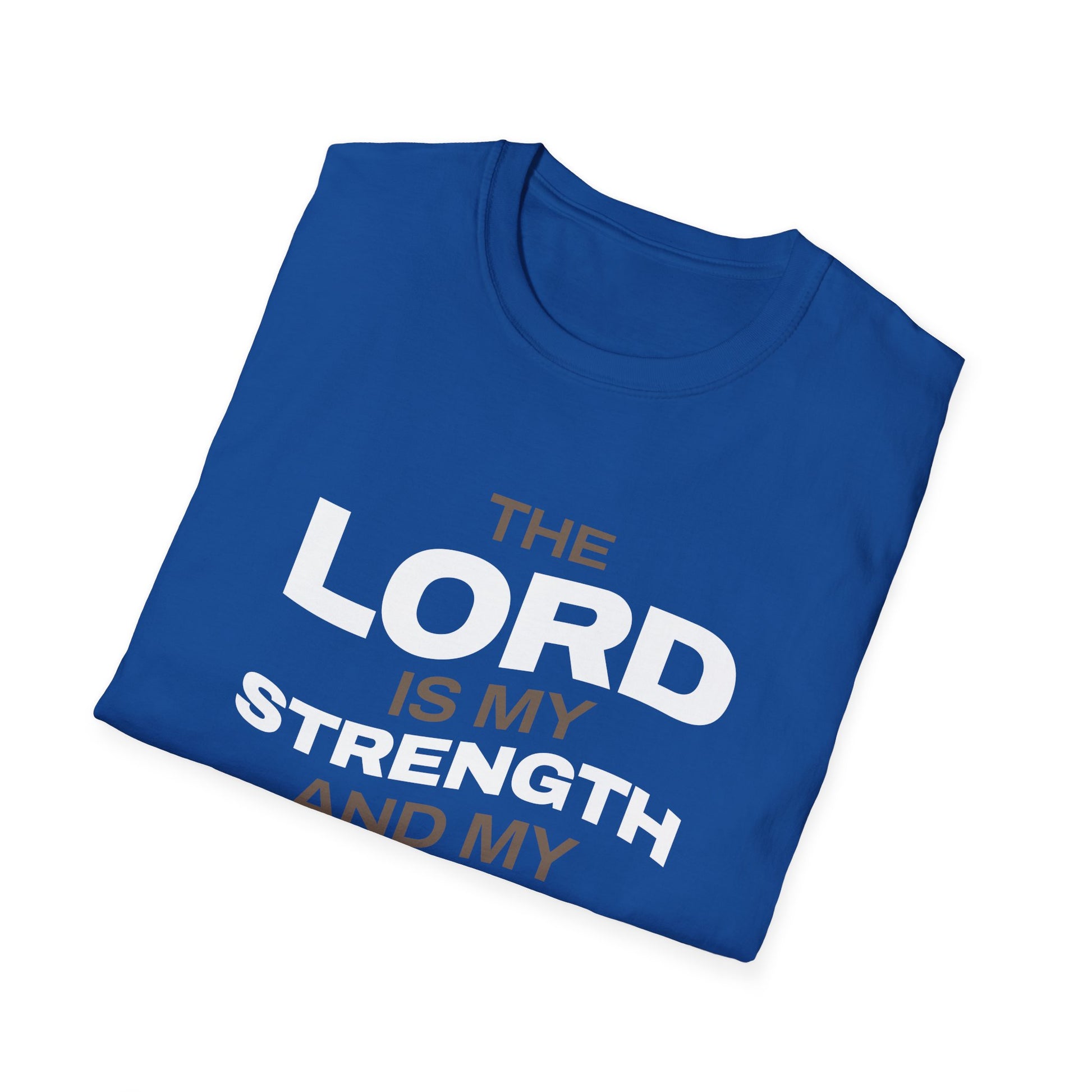 "The Lord Is My Strength and My Shield Psalm 28:7" Unisex Softstyle T-Shirt - The Shield of Light