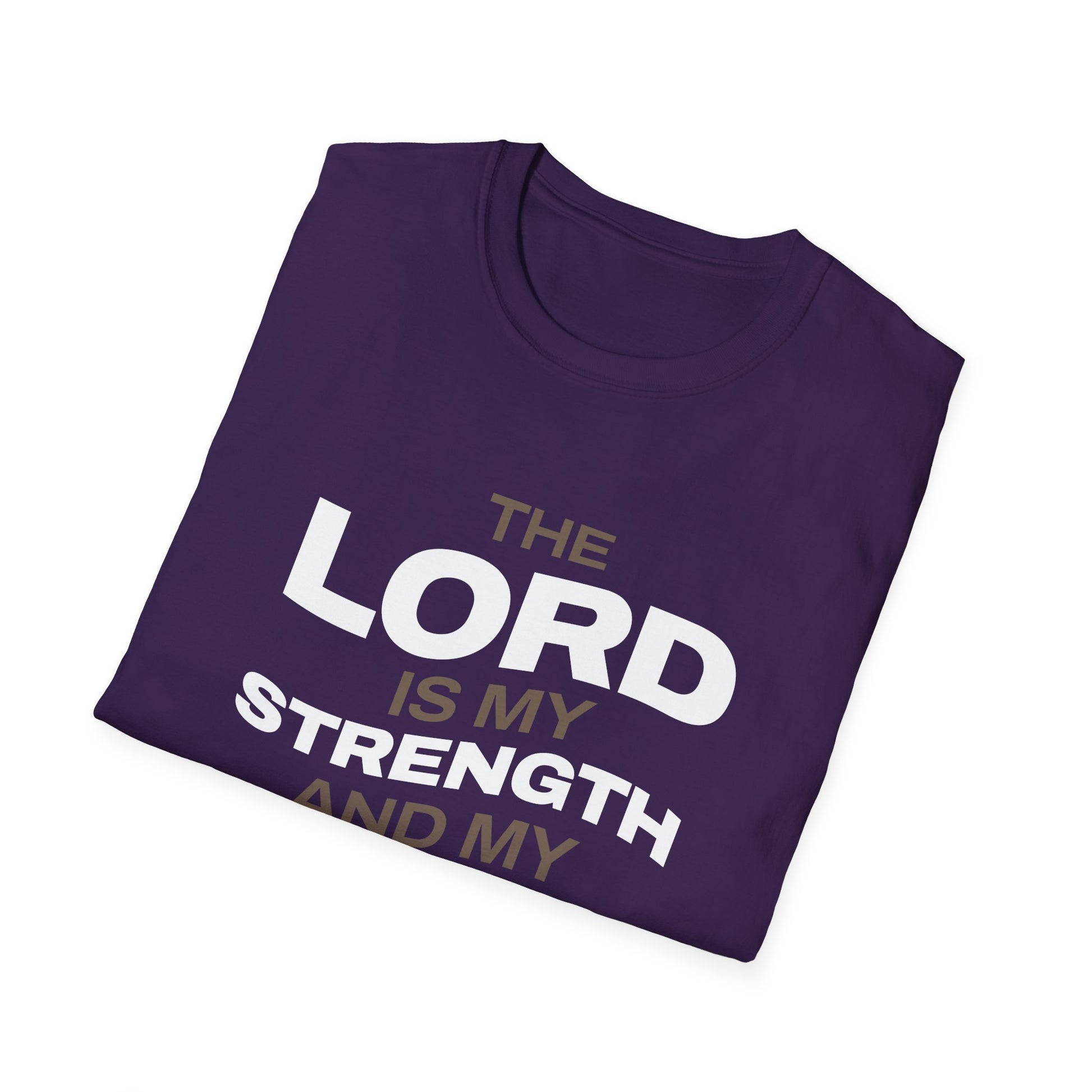 "The Lord Is My Strength and My Shield Psalm 28:7" Unisex Softstyle T-Shirt - The Shield of Light