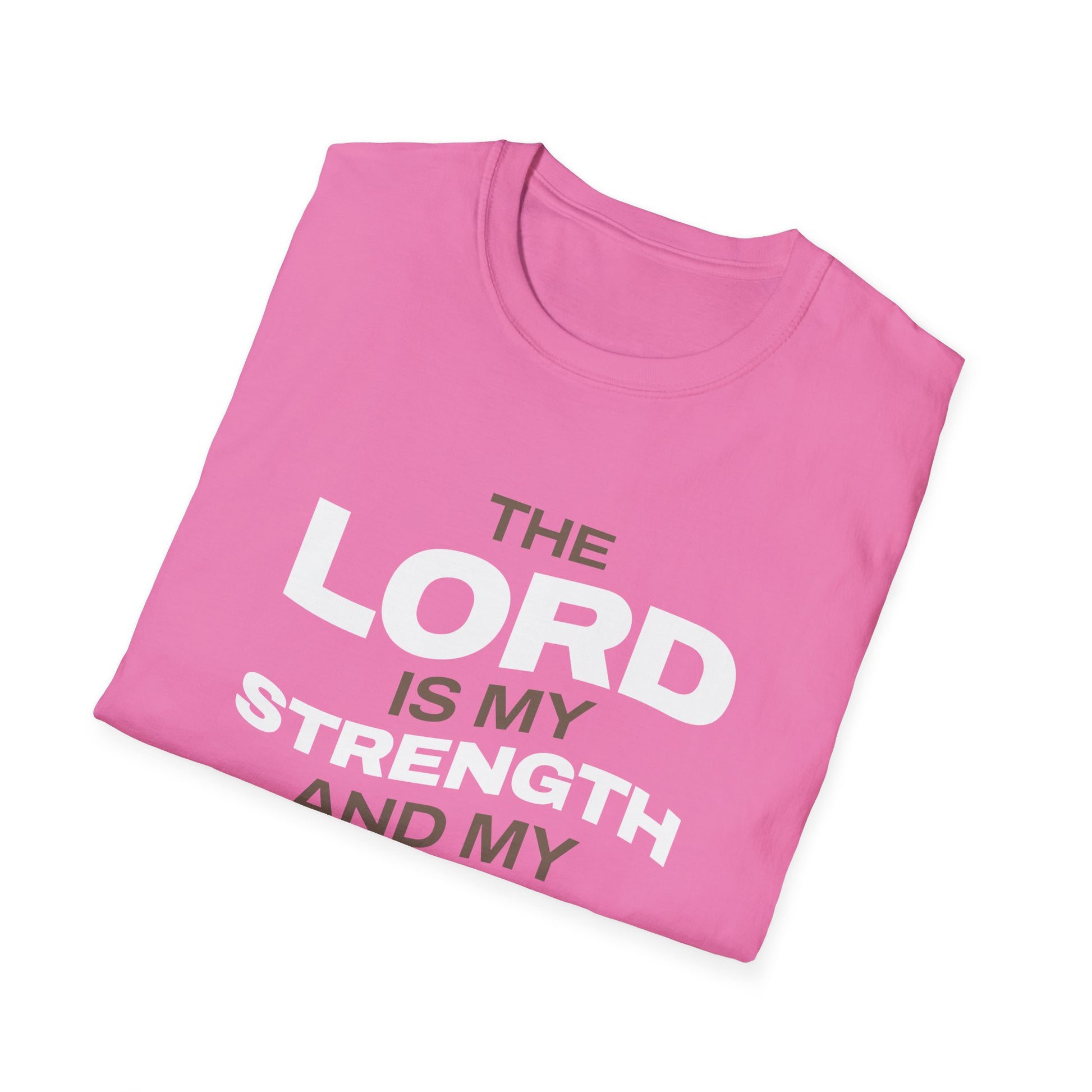 "The Lord Is My Strength and My Shield Psalm 28:7" Unisex Softstyle T-Shirt - The Shield of Light