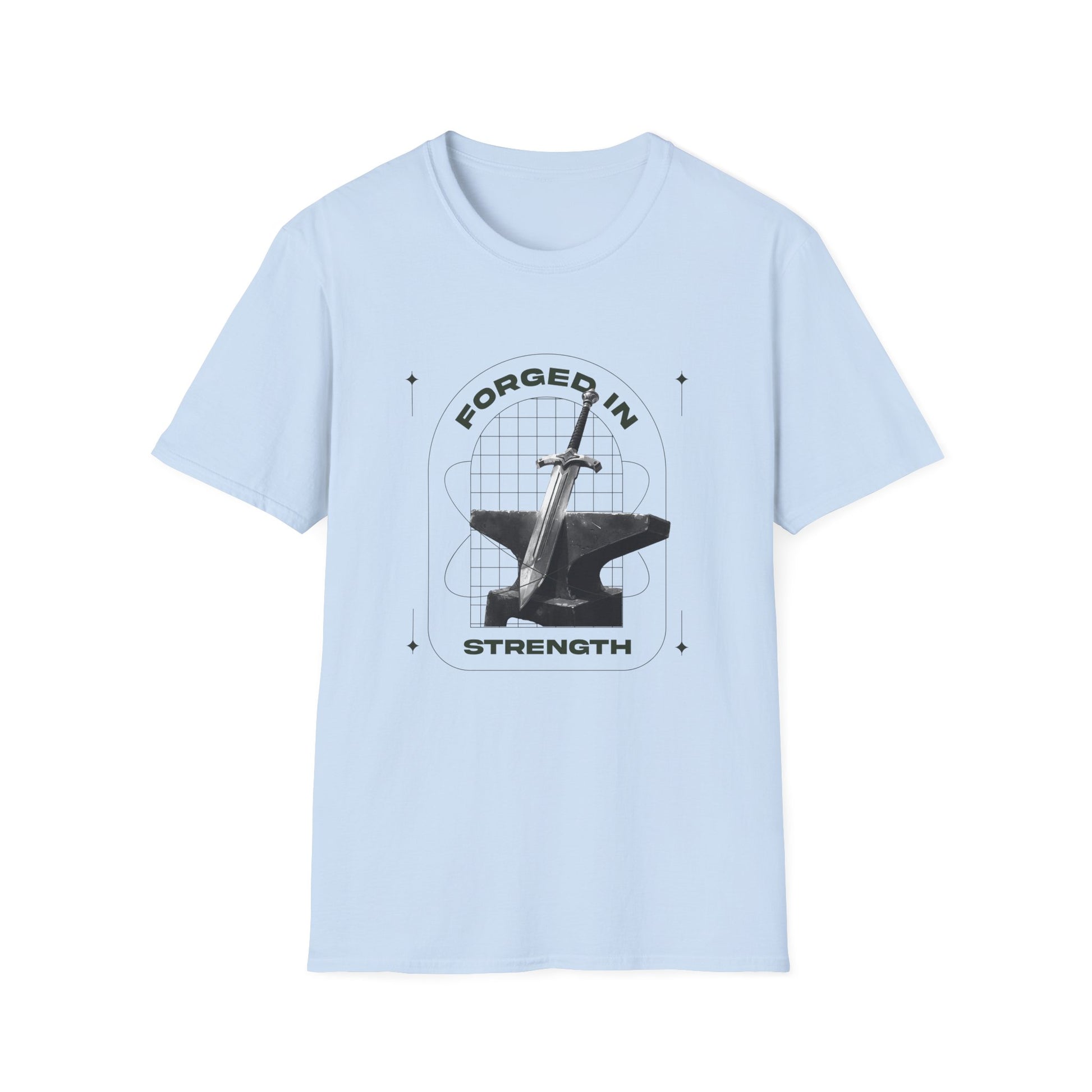 "Forged In Strength" Unisex Softstyle T-Shirt - The Shield of Light