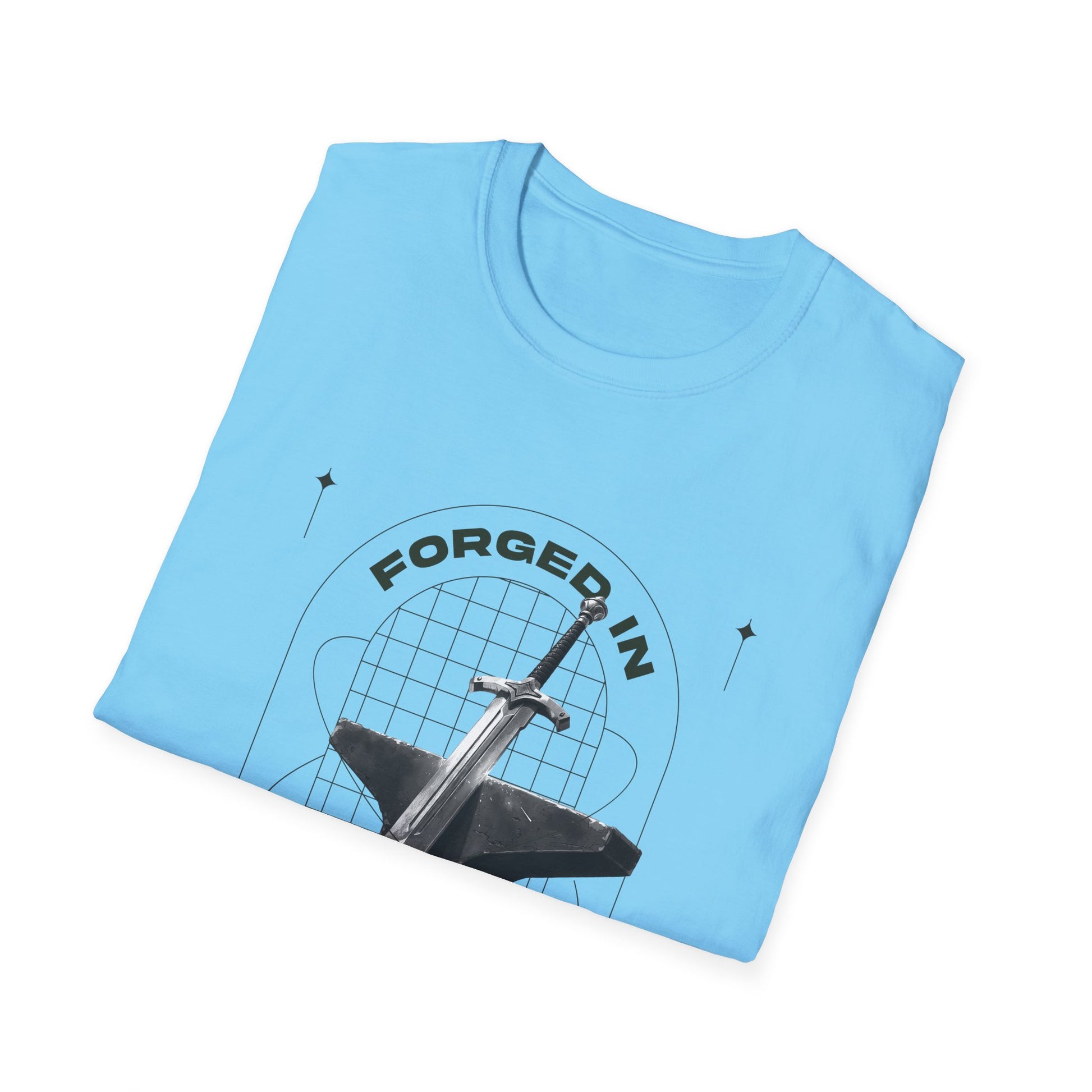 "Forged In Strength" Unisex Softstyle T-Shirt - The Shield of Light