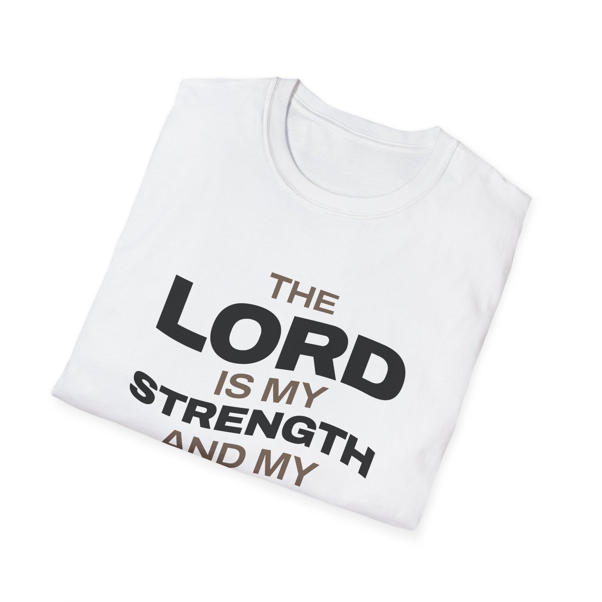 "The Lord Is My Strength and My Shield Psalm 28:7" Unisex Softstyle T-Shirt - The Shield of Light
