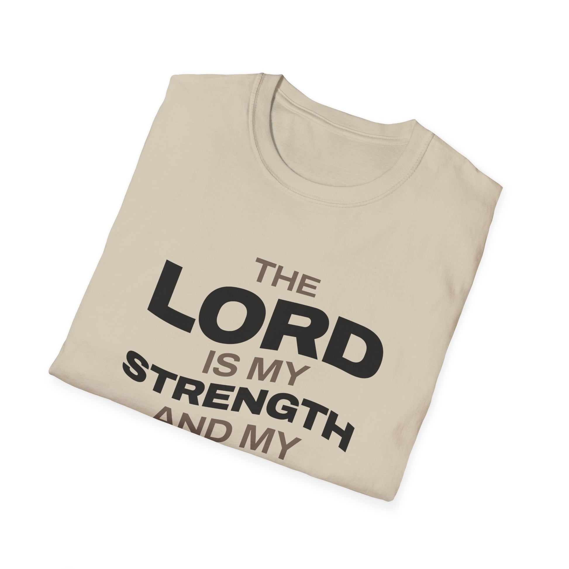 "The Lord Is My Strength and My Shield Psalm 28:7" Unisex Softstyle T-Shirt - The Shield of Light
