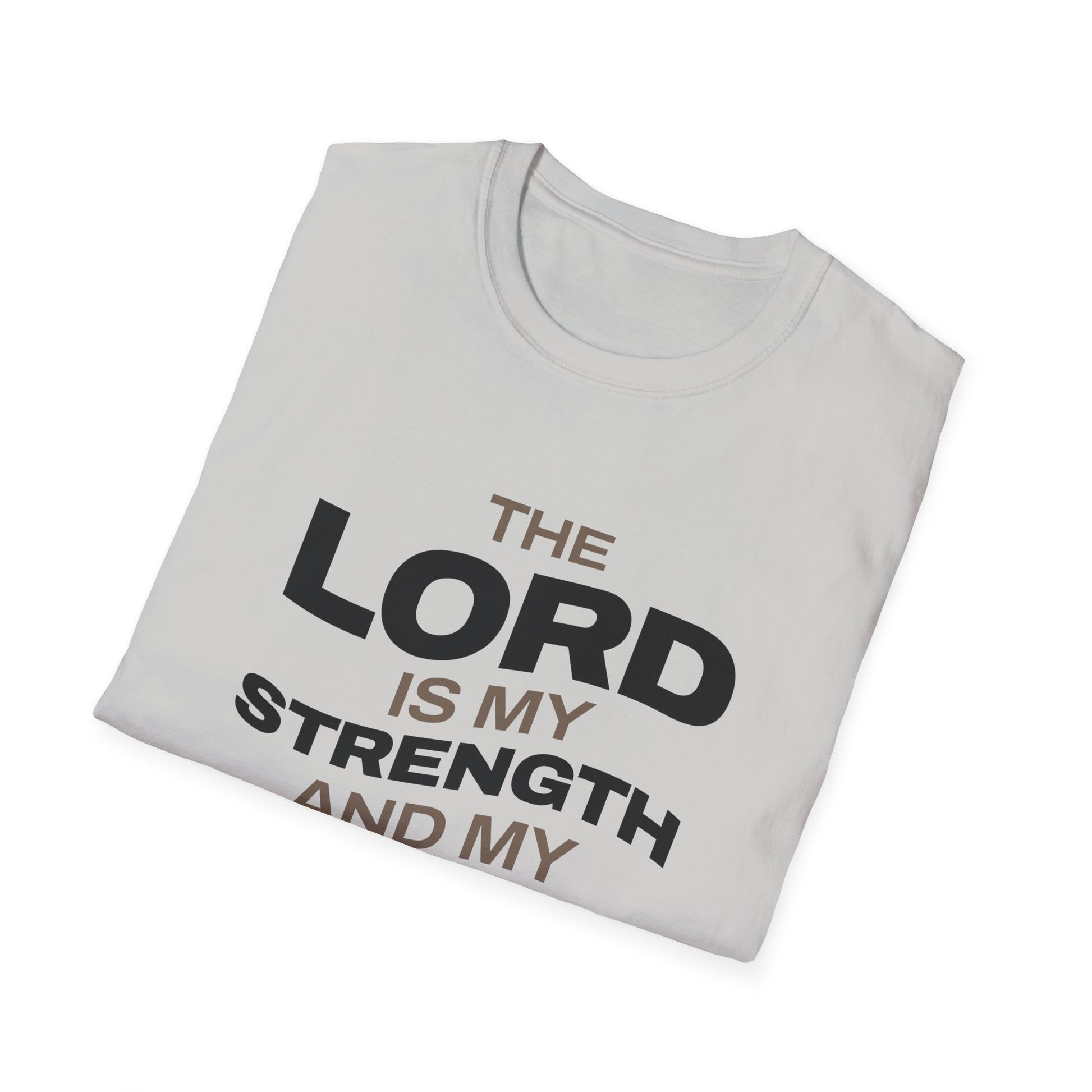 "The Lord Is My Strength and My Shield Psalm 28:7" Unisex Softstyle T-Shirt - The Shield of Light