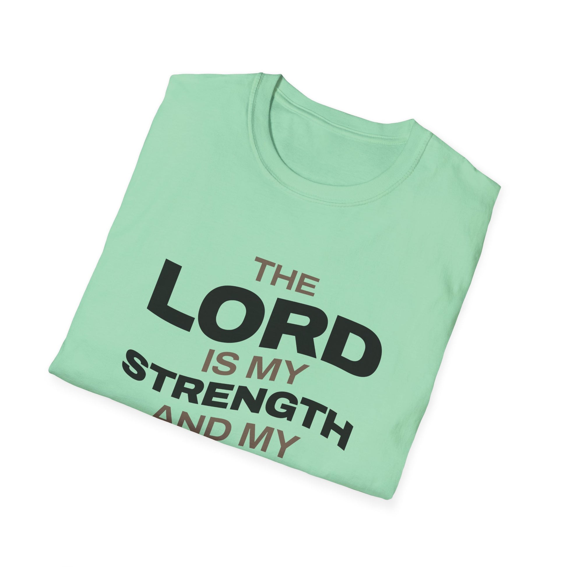 "The Lord Is My Strength and My Shield Psalm 28:7" Unisex Softstyle T-Shirt - The Shield of Light