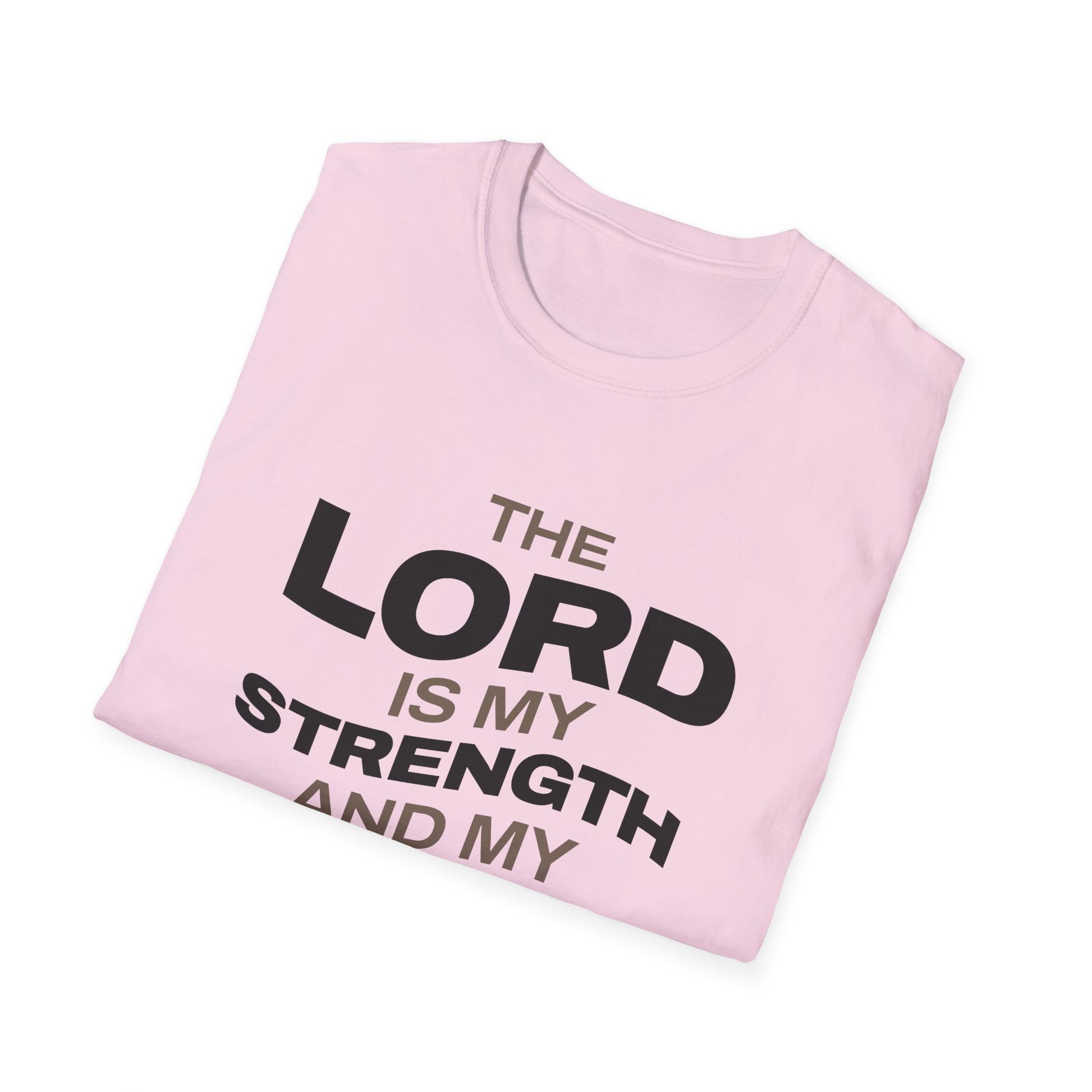 "The Lord Is My Strength and My Shield Psalm 28:7" Unisex Softstyle T-Shirt - The Shield of Light