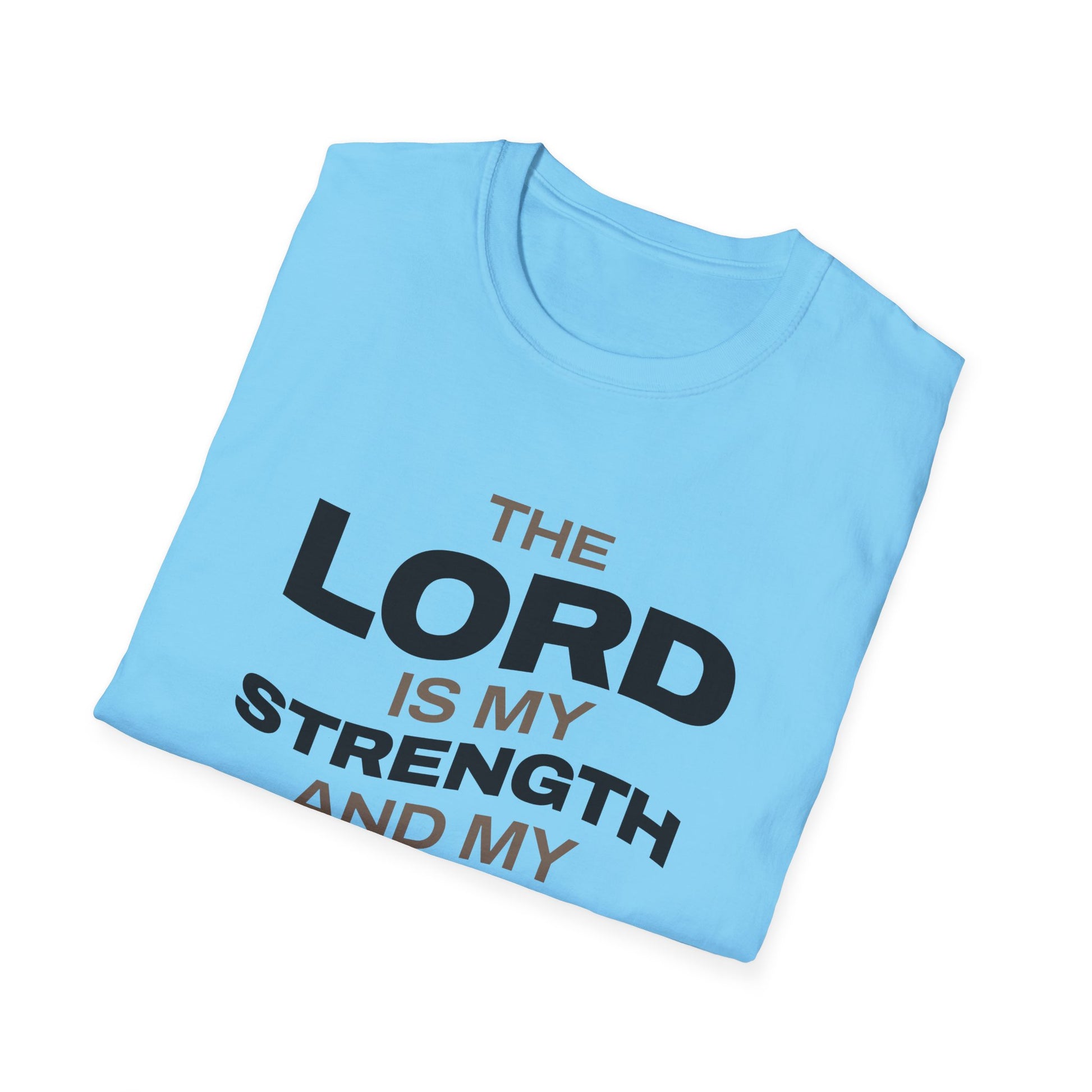 "The Lord Is My Strength and My Shield Psalm 28:7" Unisex Softstyle T-Shirt - The Shield of Light