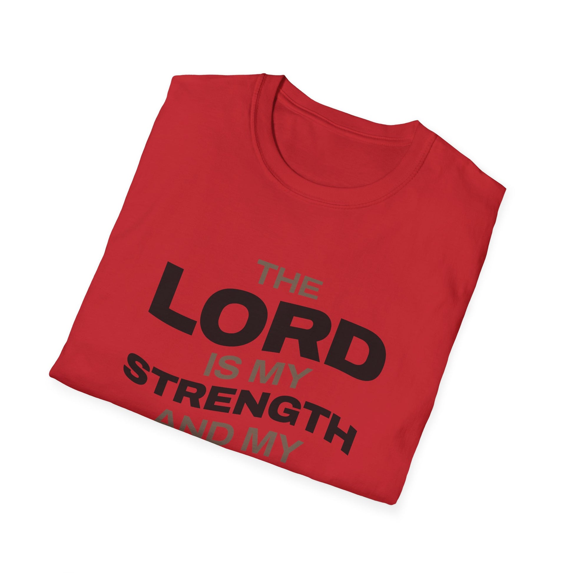 "The Lord Is My Strength and My Shield Psalm 28:7" Unisex Softstyle T-Shirt - The Shield of Light