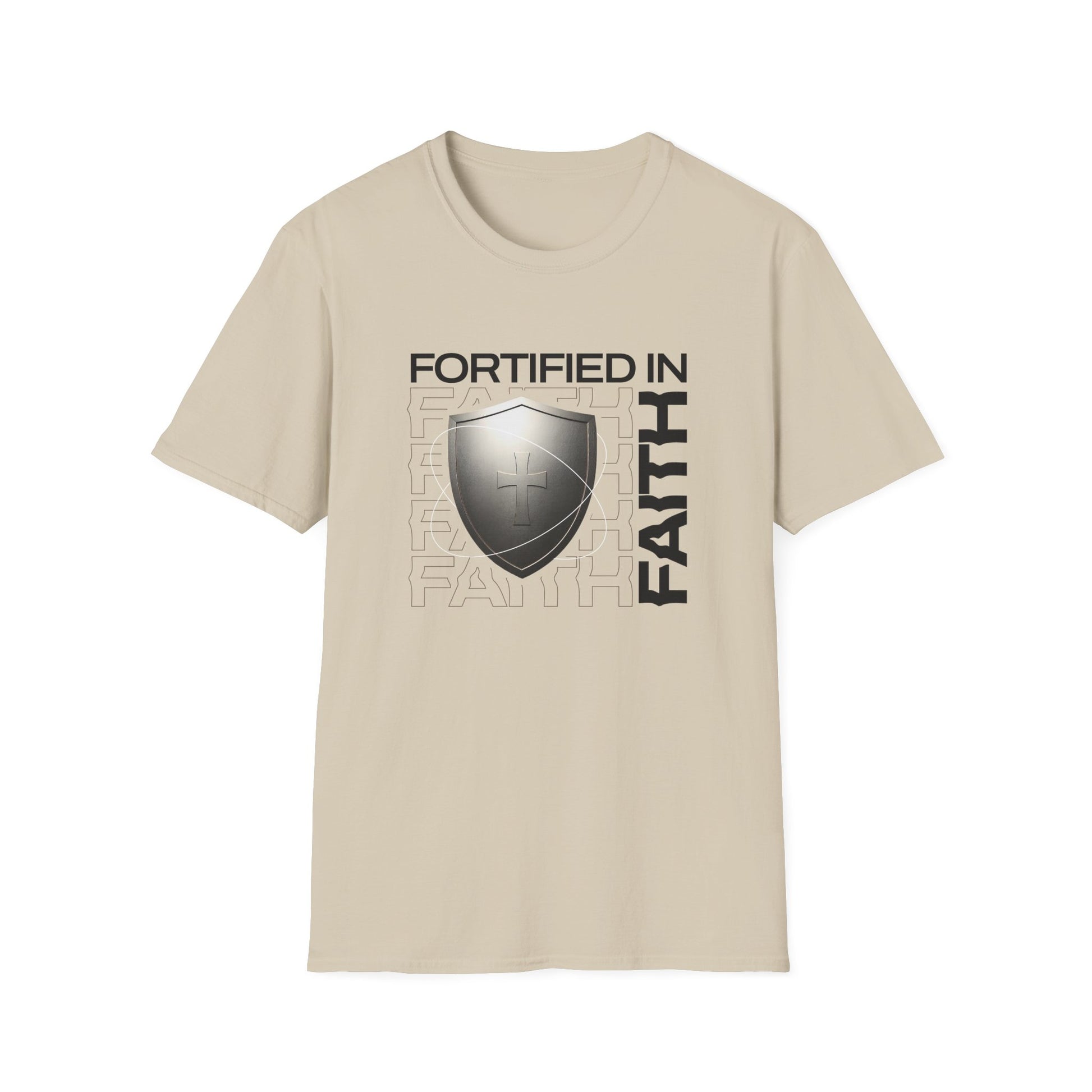 "Fortified In Faith " Unisex Softstyle T-Shirt - The Shield of Light