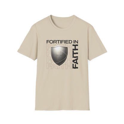 "Fortified In Faith " Unisex Softstyle T-Shirt - The Shield of Light