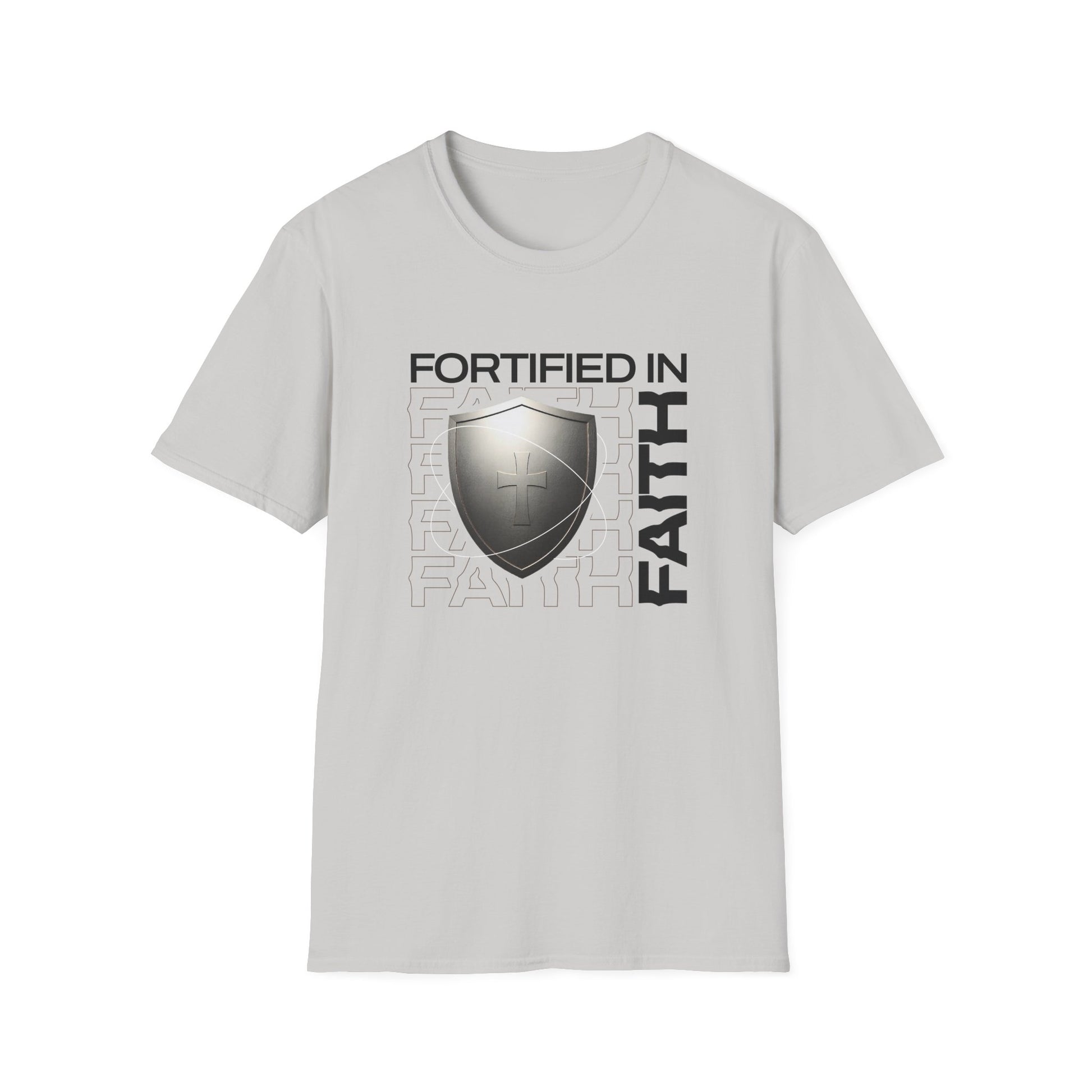"Fortified In Faith " Unisex Softstyle T-Shirt - The Shield of Light