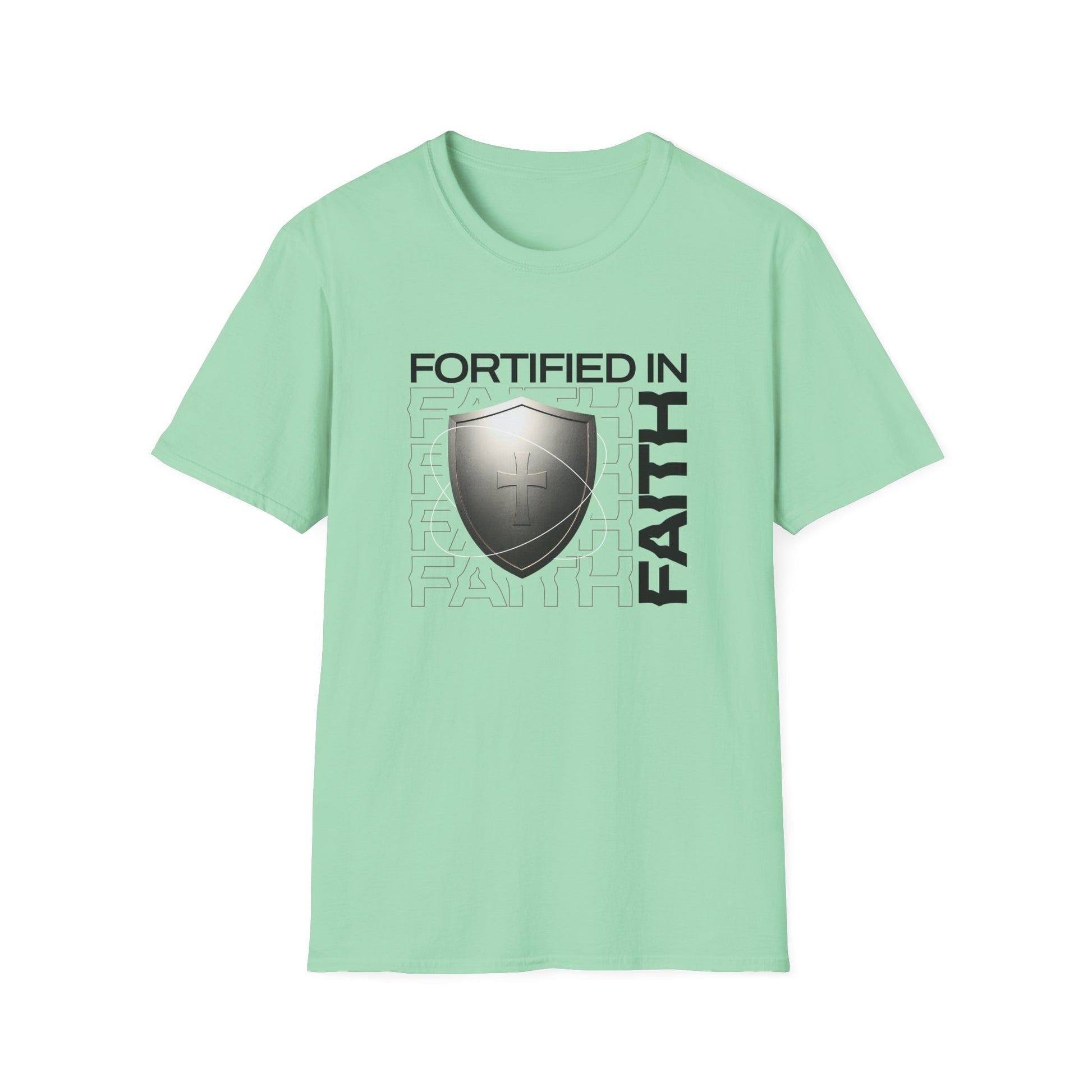 "Fortified In Faith " Unisex Softstyle T-Shirt - The Shield of Light