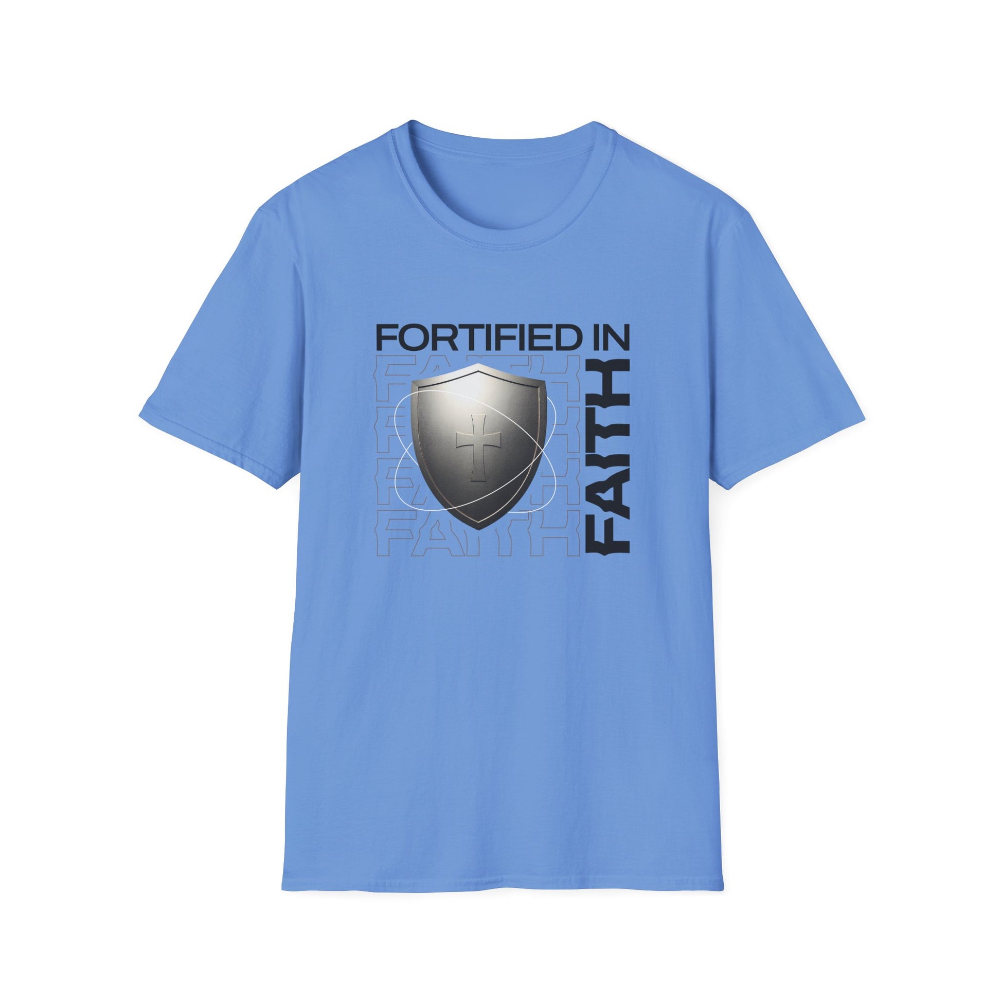 "Fortified In Faith " Unisex Softstyle T-Shirt - The Shield of Light