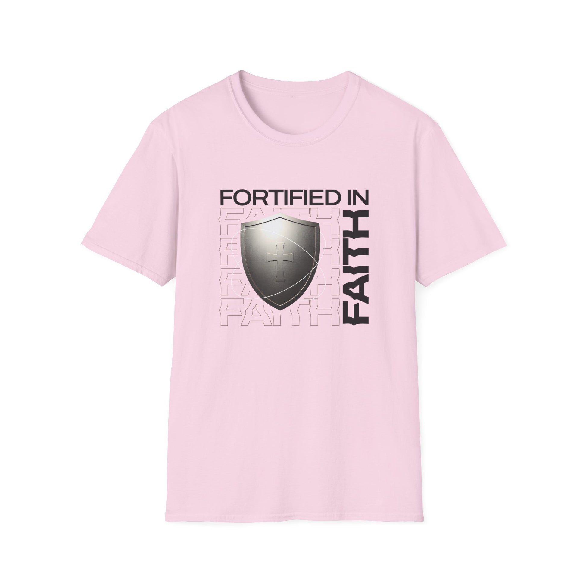 "Fortified In Faith " Unisex Softstyle T-Shirt - The Shield of Light