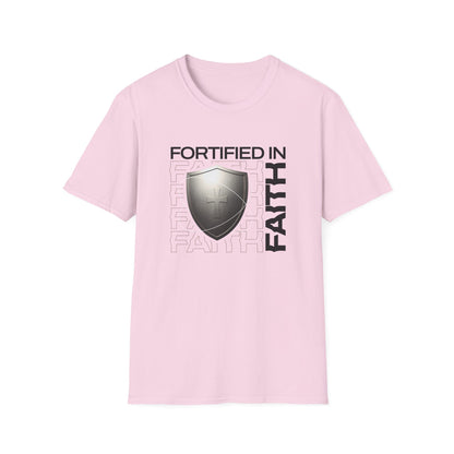 "Fortified In Faith " Unisex Softstyle T-Shirt - The Shield of Light