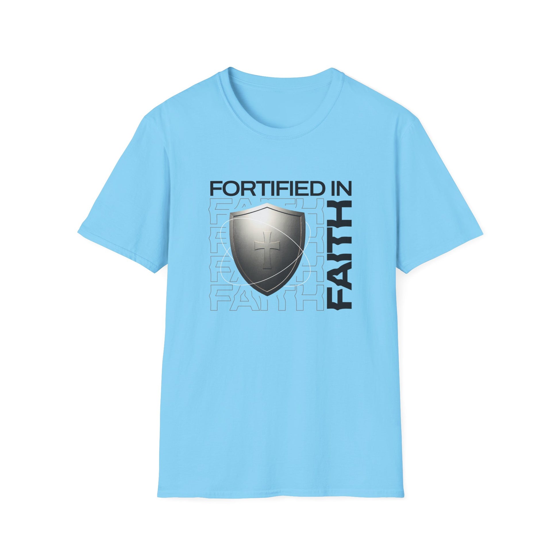 "Fortified In Faith " Unisex Softstyle T-Shirt - The Shield of Light
