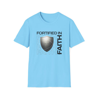 "Fortified In Faith " Unisex Softstyle T-Shirt - The Shield of Light
