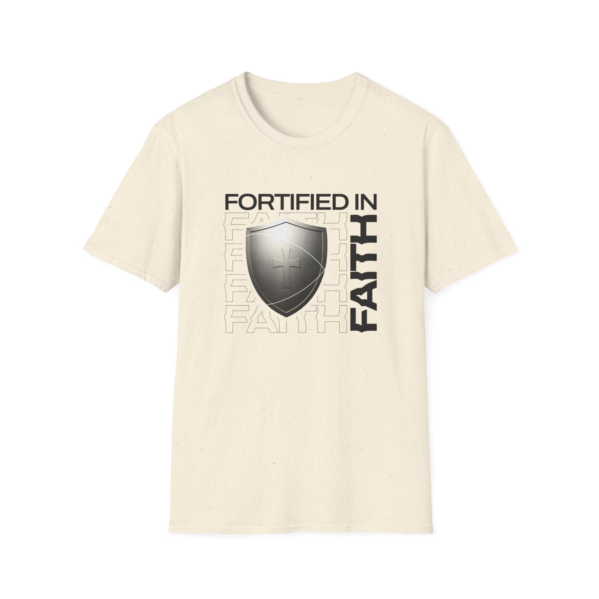 "Fortified In Faith " Unisex Softstyle T-Shirt - The Shield of Light