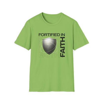"Fortified In Faith " Unisex Softstyle T-Shirt - The Shield of Light