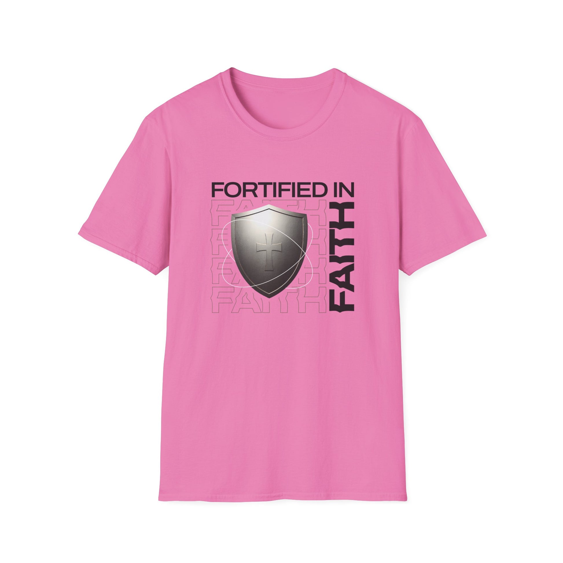 "Fortified In Faith " Unisex Softstyle T-Shirt - The Shield of Light