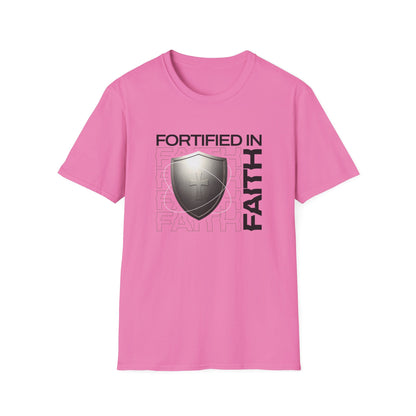 "Fortified In Faith " Unisex Softstyle T-Shirt - The Shield of Light