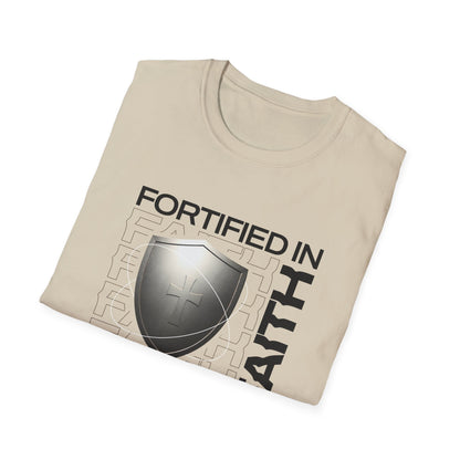 "Fortified In Faith " Unisex Softstyle T-Shirt - The Shield of Light