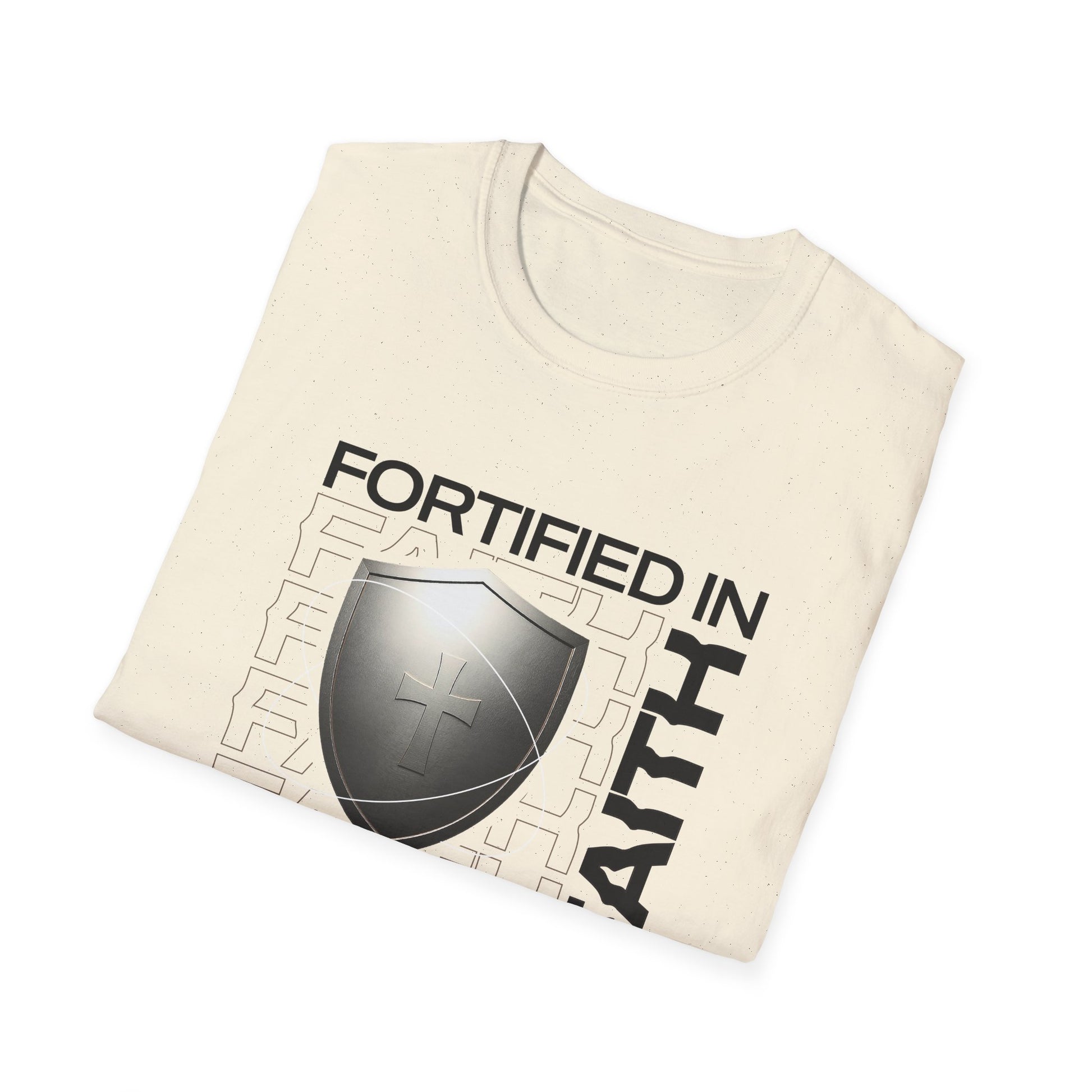 "Fortified In Faith " Unisex Softstyle T-Shirt - The Shield of Light