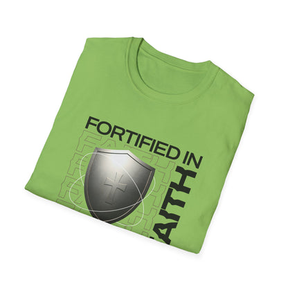 "Fortified In Faith " Unisex Softstyle T-Shirt - The Shield of Light