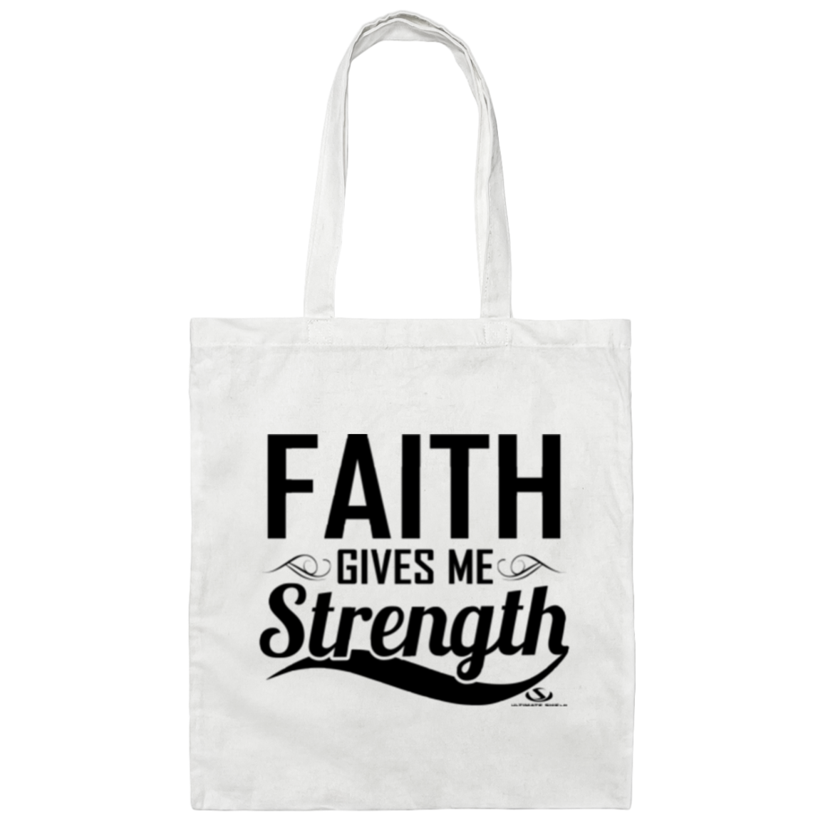 FAITH GIVES ME STRENGTH  Canvas Tote Bag - The Shield of Light